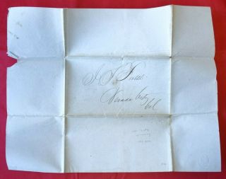 Mayfairstamps Us 1851 Sacramento To Nevada City California Cover & Letter Wwf593