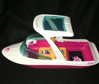 2016 Mattel Barbie Doll Dolphin Magic Bottom View Boat Toy Boat Plastic Floats