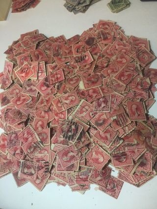 1000,  Us Stamp Scott 219d? 220? Washington Unsearched 1890 - 93 2 Cent Stamps
