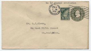 1925 Saint Paul Mn 1ct Huguenot Walloon Bisect On Cover [y5483]