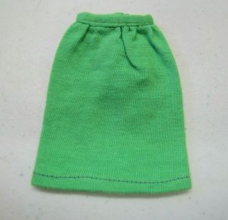 Vintage Mattel Barbie Doll Francie 1250 Green Knit Skirt " Gad About " 1966 Part