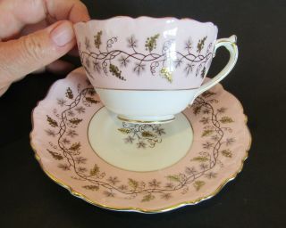 Vintage Coalport Bone China Teacup And Saucer - Made In England - " Minerva "