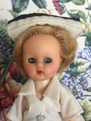 Vintage Cosmopolitan " Ginger " 7 1/2 Inch Nurse Doll W/vinyl Head & Rooted Hair