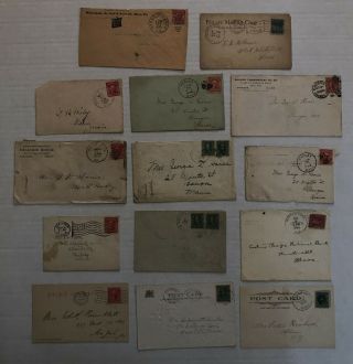 14 Piece 1902 Issue Cover Lot [y3991]