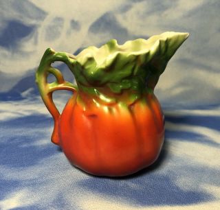 Vintage Royal Bayreuth Style Porcelain Figural Red Tomato Creamer Pitcher
