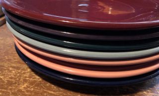 Vintage Fiestaware Fiesta 10.  5 " Dinner Plates Blue,  Teal,  Pink,  Purple,  Red Pick One