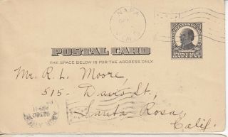 1908 Hand Drawn Postal Card Napa Cal. 2