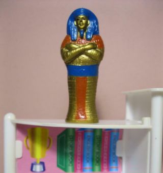 Barbie Goes To Egypt My Doll House Decor Living Room - Egyptian Mummy Statue 2.  5 "