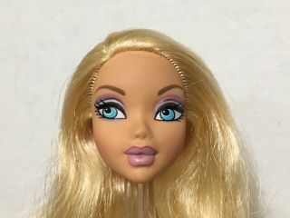 Barbie My Scene Kennedy Doll ' s Head Blonde Hair 2