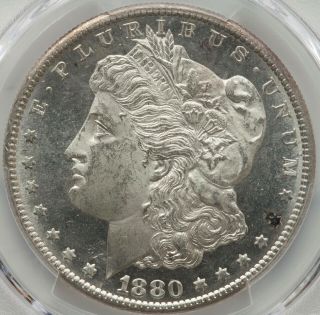 Alluring Mirrors 1880 - S Pcgs Certified $1 Morgan Silver Dollar Ms64pl