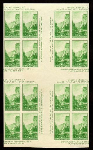 769 Farley Special Printing Issue Block Of 16 W/ Crossed Gutters,  Ngai