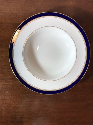 Royal Worcester Howard - Cobalt Blue (gold Trim) Large Rim Soup Bowl Bowl