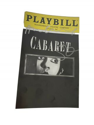 Cabaret Playbill (2014 Revival) Signed By Alan Cumming & Michelle Williams