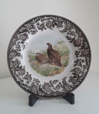 Spode Woodland Red Grouse Game Bird: Salad Plate (s),  7 3/4 "