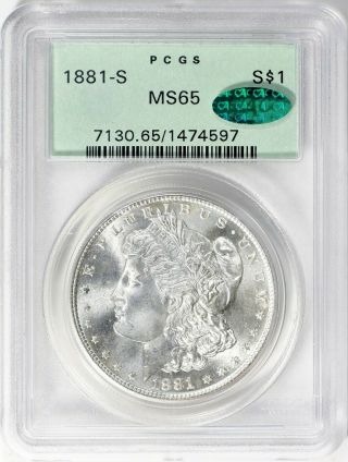 1881 - S Morgan Silver Dollar.  Pcgs Ms65 Cac Certified.  Ogh