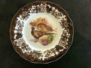 Palissy Royal Worcester Group Game Series Birds Quail Dinner Plate