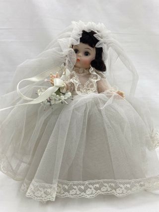 Madame Alexander Bride Doll 8 " 335,  Brunette,  Brown Eyes With Hangtag