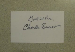 Charles Bronson Signed 3x5 Index Card Autograph