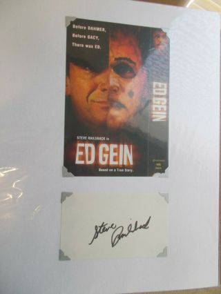 Steve Railsback As Ed Gein Autographed Index Card In Person