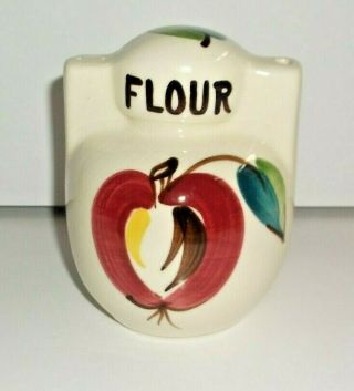 Purinton Slip Ware Apple Flour Pour And Shake 4.  25 Inches Tall