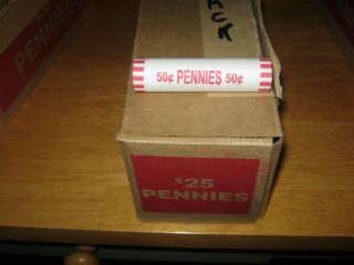 3 - UNSEARCHED $25 BOXES OF PENNIES - FROM ARMORY & 3 ROLLS OF 2020 - P PENNYS 2