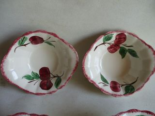 blue ridge crab apple cereal bowls 4 southern potteries lugged handle vintage 2