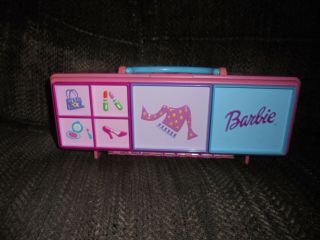 Mattel Barbie Doll Accessories Carry Case W/ Handle Case Ages 5,  Vg