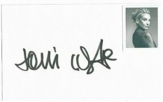 Toni Collette Signed 3x5 Index Card " United States Of Tara "