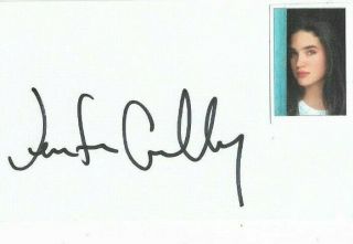 Jennifer Connelly Signed 3x5 Index Card " Career Opportunities "