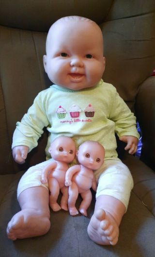19 " Berenguer Chubby Soft Cloth Smile Teeth Baby Doll Cloth,  Two 13 - 14 Dolls