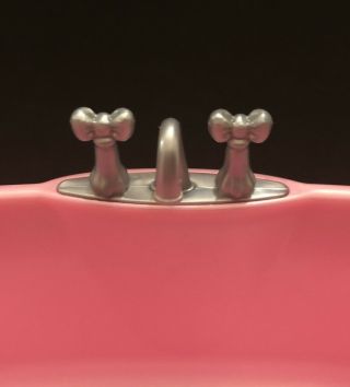 Mattel Barbie 2012 Glam Bathtub Pink Bathroom Furniture 1:6 Scale 2