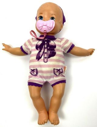 2011 Mattel Little Mommy Doll 12 " Bow Pacifier Purple Headband