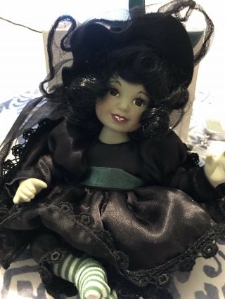 Marie Osmond Porcelain Baby Wicked Green Witch Wizard Of Oz Series Doll