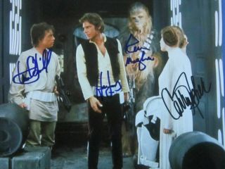 Harrison Ford / Carrie Fisher Autographed Signed 8x10 Photo (star Wars) Reprint
