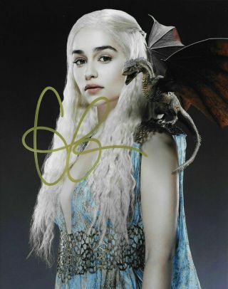 Emilia Clarke Game Of Thrones Signed Autographed 8x10 Photo Reprint
