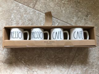 Rae Dunn Mini Espresso Mugs (set Of 4) Gift Set