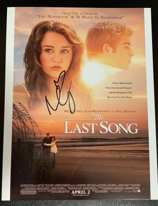 Miley Cyrus Signed Autographed Photo The Last Song 8.  5x11 Inch Photo