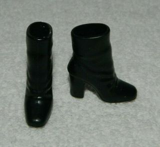 Barbie Doll Fashionista Fashion Fever High Heel Black Square Toe Boots Shoes
