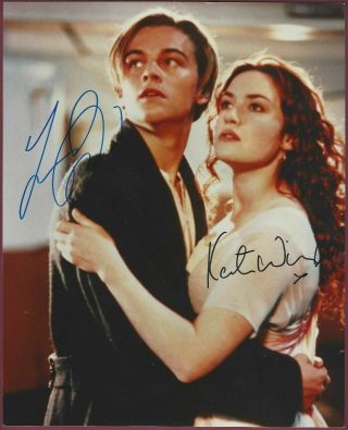 Leonardo Dicaprio / Kate Winslett Autographed Signed 8x10 Photo (titanic) Reprint