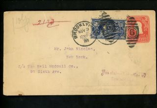 Us Postal History E6,  U385 Special Delivery 11/3/1905 Brooklyn Ny To York Ny