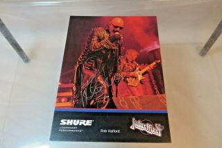 Judas Priest Rob Halford Autographed Signed Promotional Card - Shure Company
