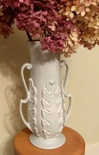 Vintage Red Wing 1376 Pottery Gray Lustre Pink 11.  5 " Handled Vase