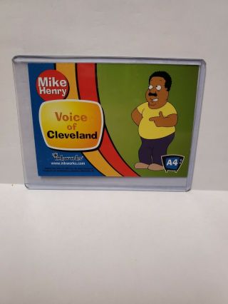 Mike Henry Cleveland Leaf Family Guy Cartoon Autograph Collectible Trading Card 2