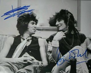Keith Richards Ronnie Woods Autographed Signed 8x10 Photo Rolling Stones Reprint