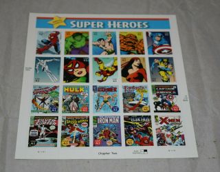 2006 Marvel Chapter Two Superhero U.  S Stamps Block United States Complete