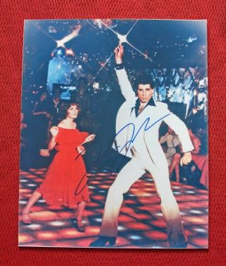 John Travolta Signed " Saturday Night Fever " Color Photo