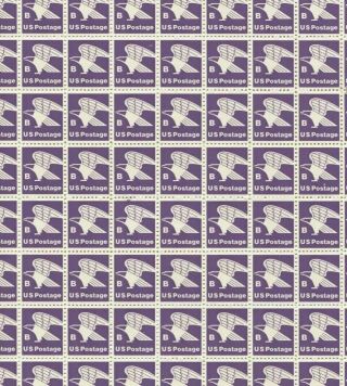 1818 18 Cent B Stamp Eagle Full Sheet Of 100 Mnh Og