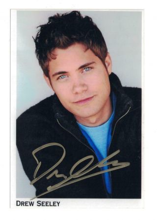 Drew Seeley Signed Autographed 4x6 Photo Actor Singer A