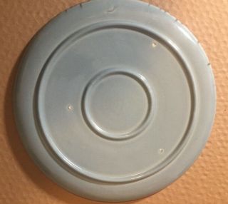 Large Ceramic Round Platter Plate Charger Blue glaze Pottery Arts Crafts 2
