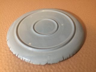 Large Ceramic Round Platter Plate Charger Blue glaze Pottery Arts Crafts 3